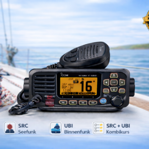 UKW-Funkgeraet fuer Kombi-Kurs SRC und UBI – Seefunk und Binnenfunk in einem Funkkurs